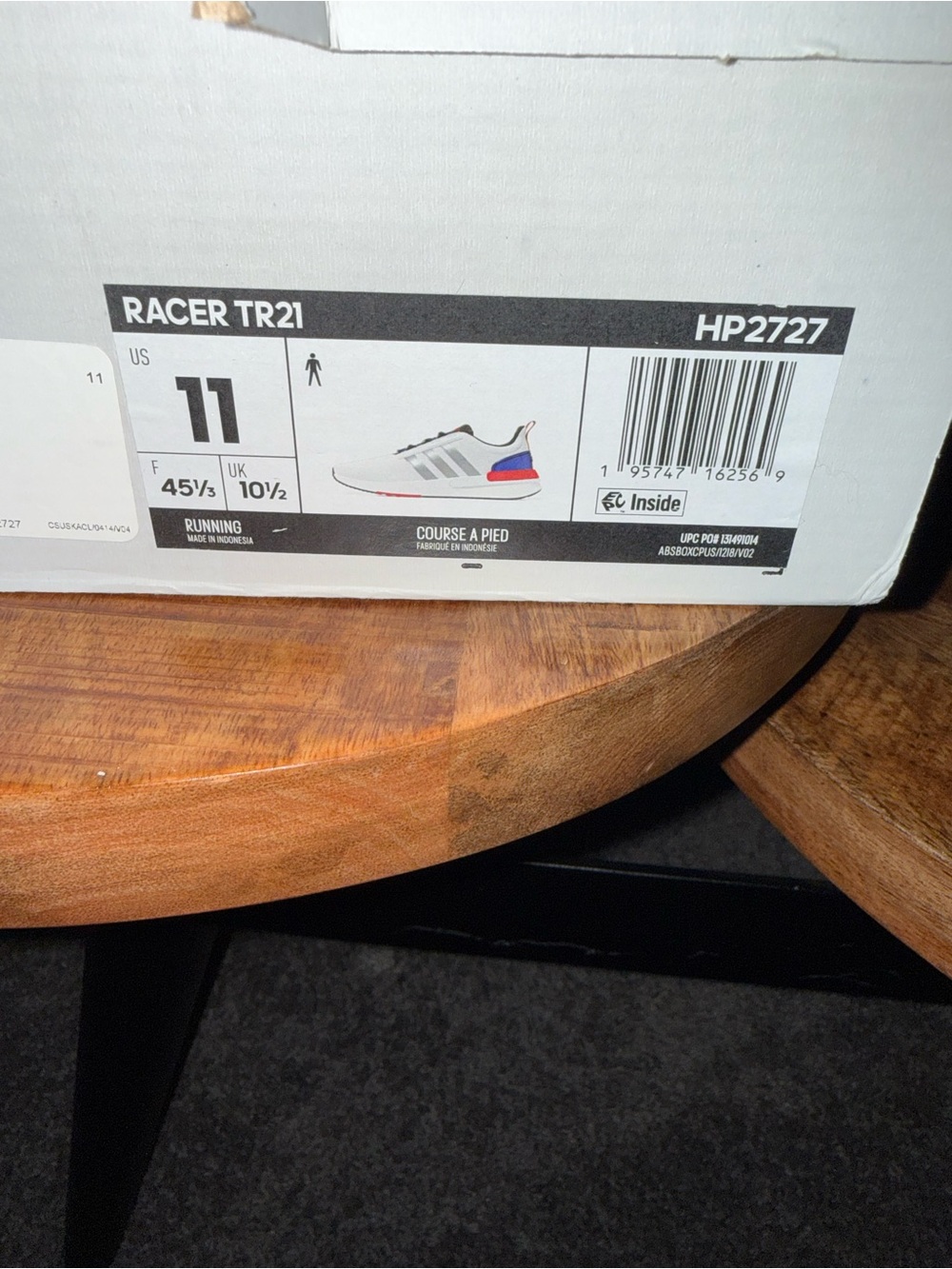 ADIDAS RACER TR21 RUNNING SHOE SIZE 11 - Picture 3 of 6